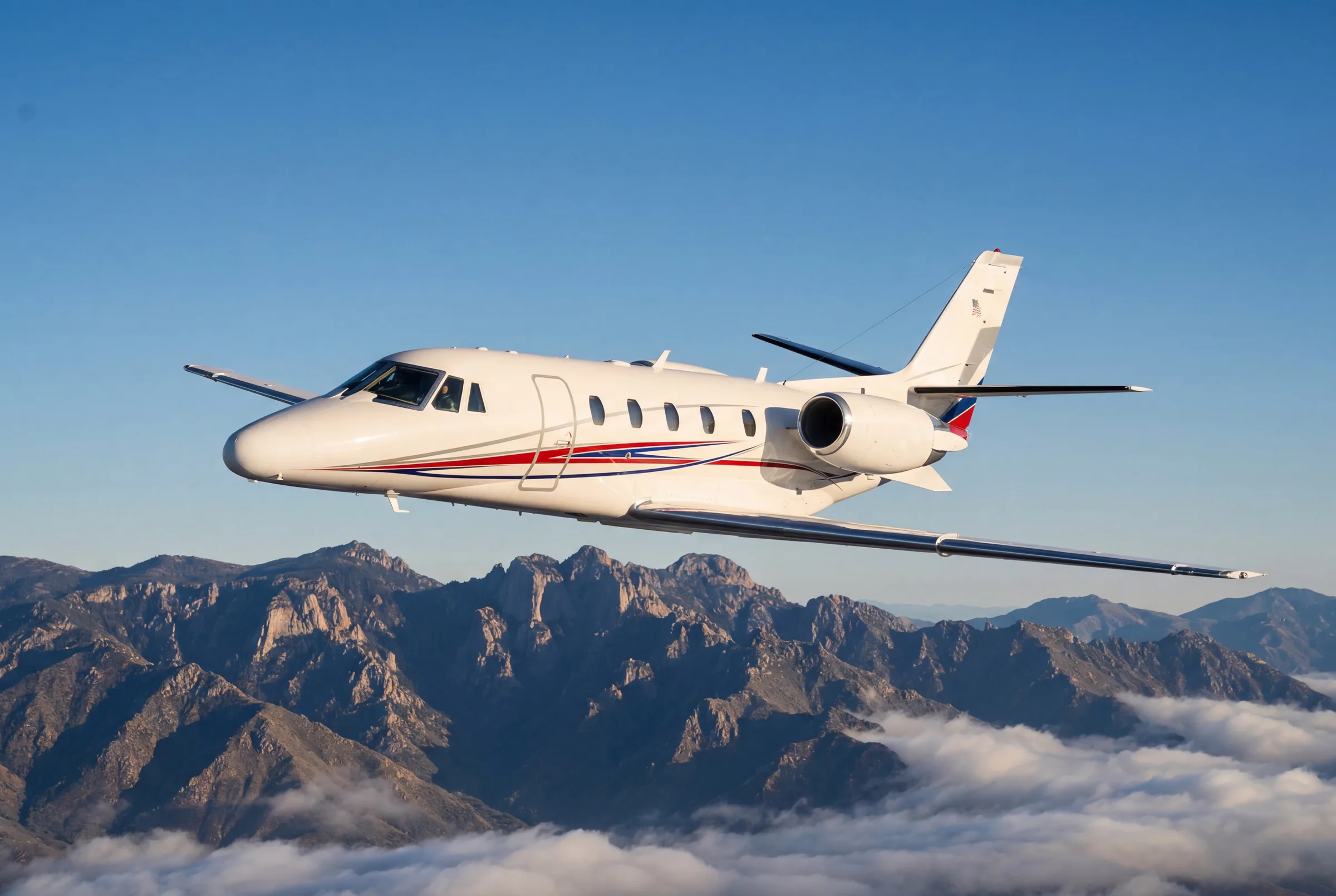 Citation XLS exterior in flight