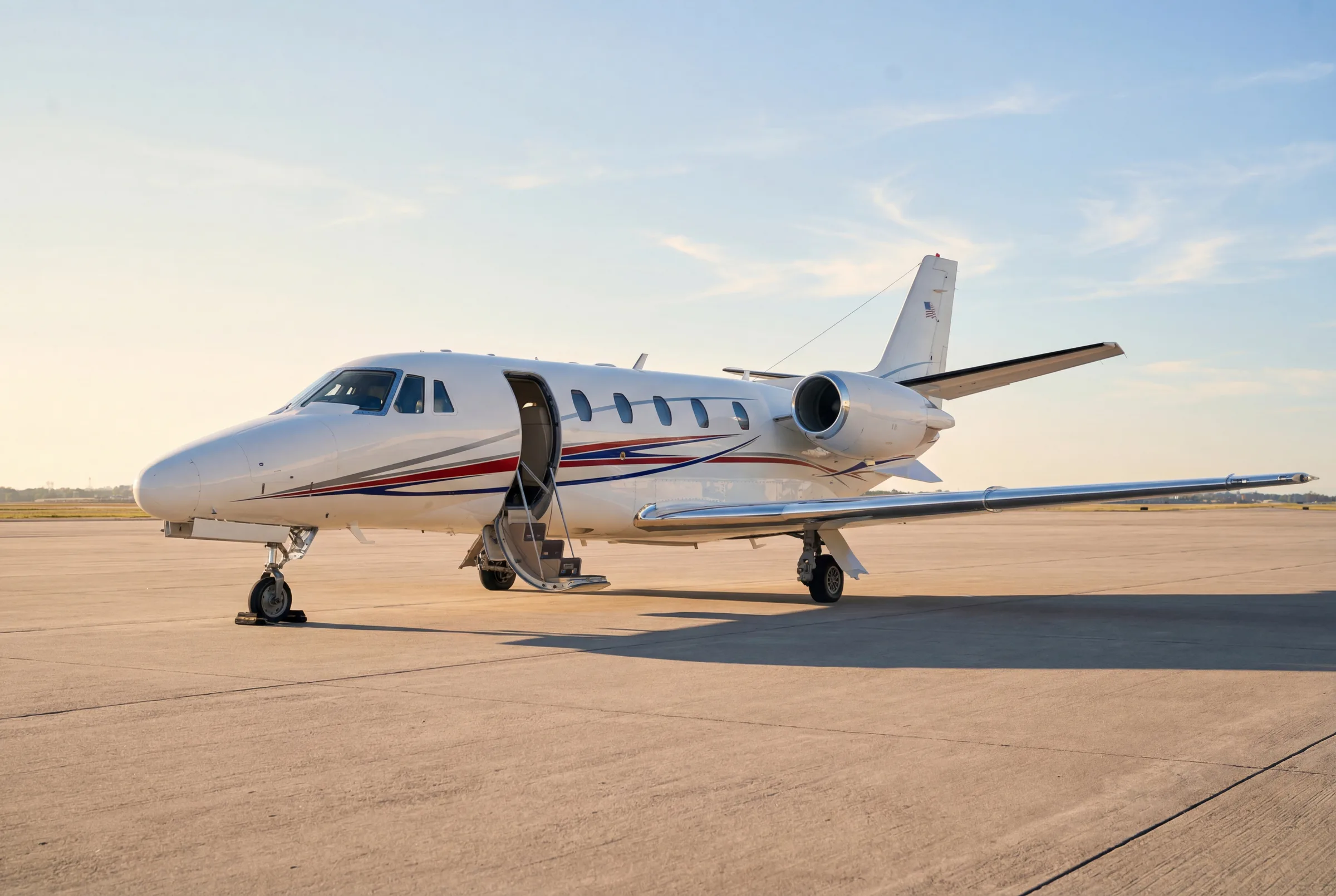 Citation XLS exterior on the ramp during an Airside aircraft marketing project