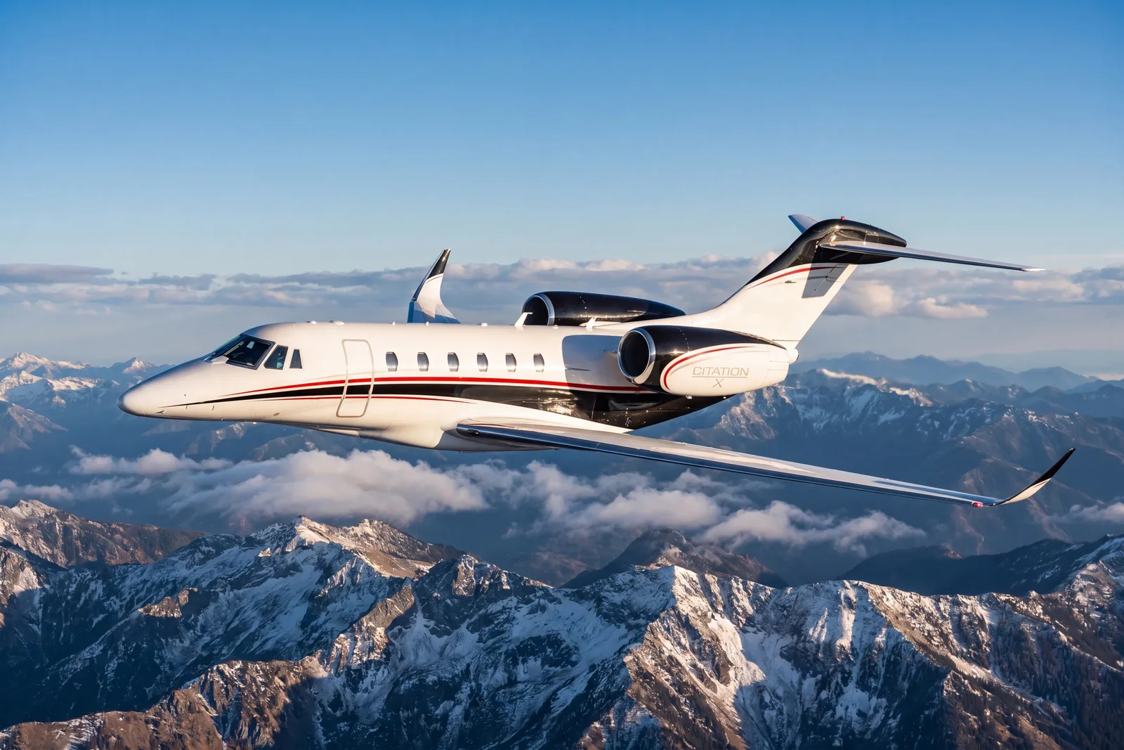 Citation X exterior in flight